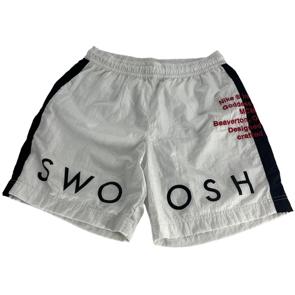 Nike Other - Nike Shorts Mens Small White Black Red NSW Swoosh Woven 6” CJ4904-100 Nylon Rare